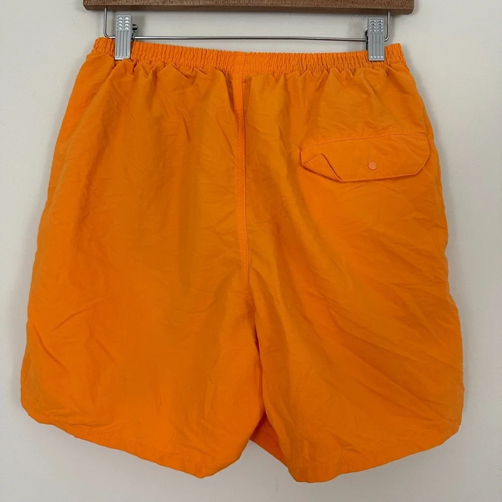 Patagonia Baggies Shorts Vibrant Orange Logo Mesh Lined Drawstring Mens Small